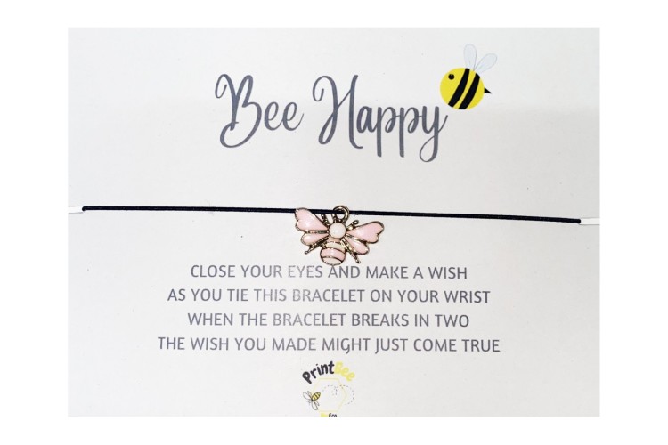 Wish Bracelet - Bee Happy