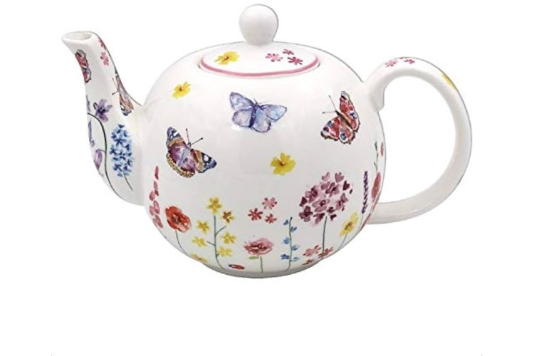 Teapot - Butterfly Garden Fine China Tea Pot