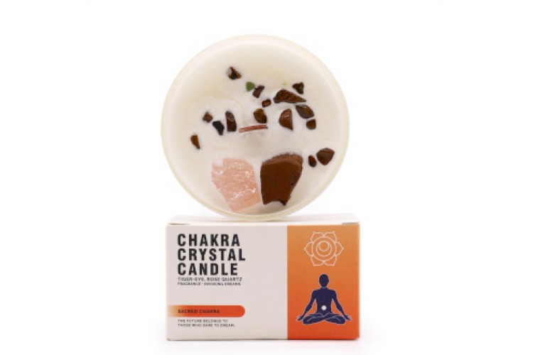 Crystal Candle - Chakra - Sacred Chakra