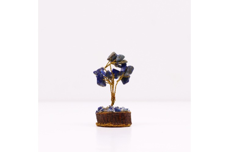 Gemstone Tree - Mini Wood base (15 stones) - Sodalite
